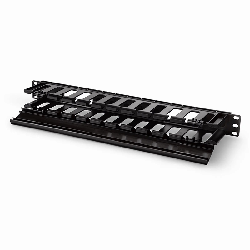 SFPS Horizontal Single Sided Manager, 1RU, Finger Duct with Cover, 3.43 in. Depth SFPS