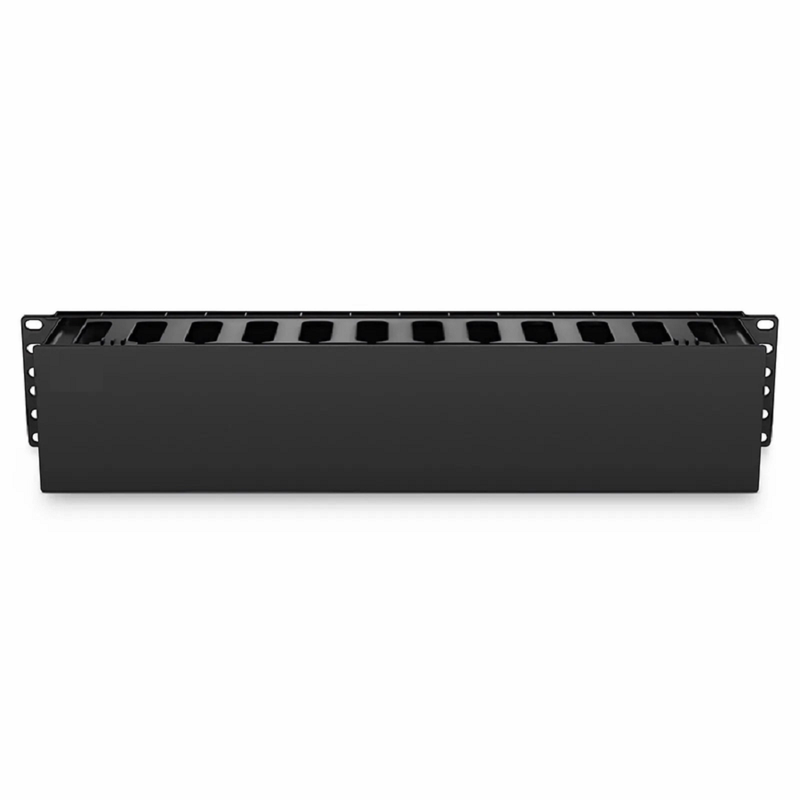 SFPS Horizontal Single Sided Manager, 2RU, Finger Duct with Cover, 3.43 in. Depth SFPS