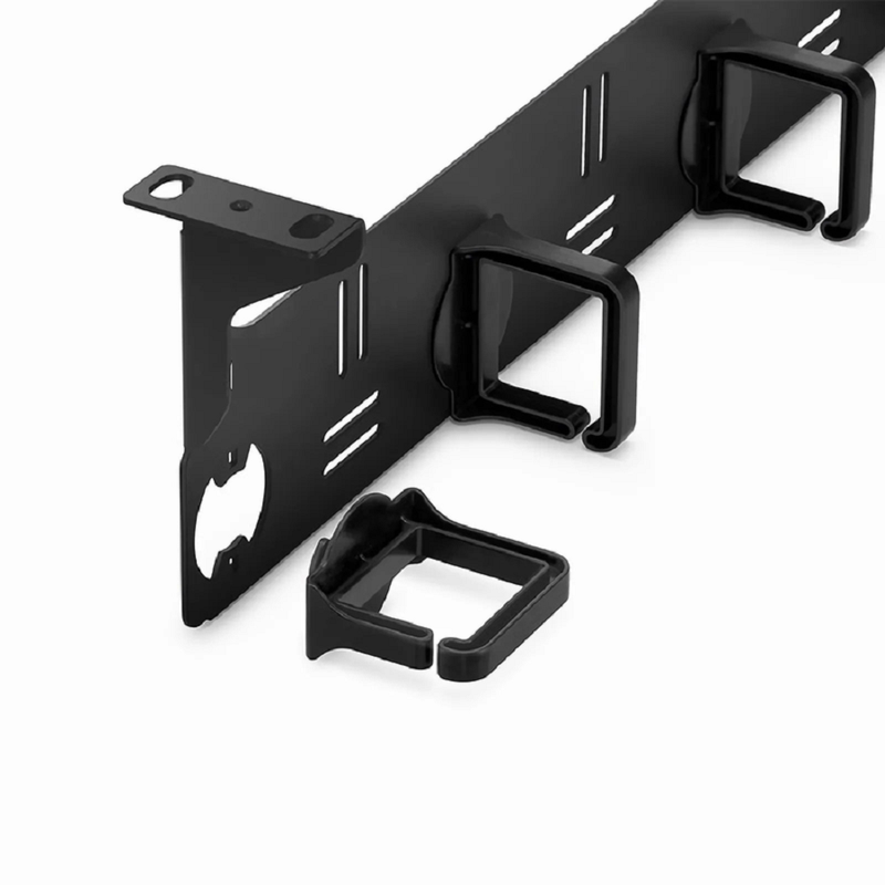SFPS Horizontal Single Sided Cable Manager for 19 in. Rack or Cabinet, 0RU, 5 Snap-in D-Rings, 4.29 in. Depth SFPS