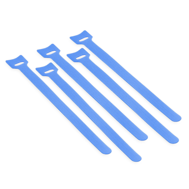 SFPS 100Pcs/Pack 8in.L x 0.5in.W T-type Reusable Cable Ties, Blue SFPS
