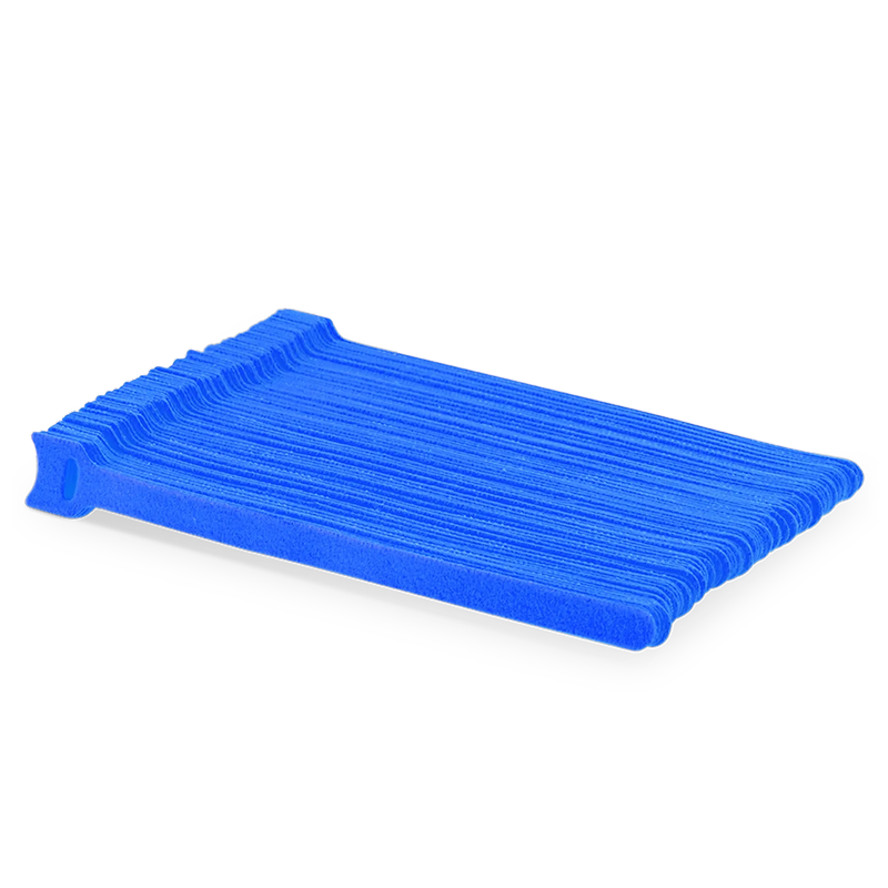 SFPS 100Pcs/Pack 8in.L x 0.5in.W T-type Reusable Cable Ties, Blue SFPS