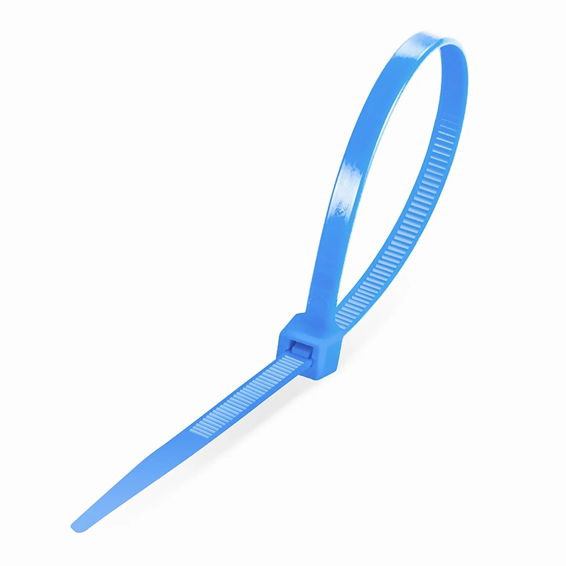 SFPS 100Pcs/Pack 8in.L x 0.18in.W Self-Locking Nylon Cable Ties, Blue SFPS
