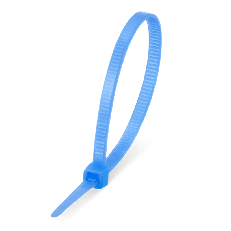 SFPS 100Pcs/Pack 6in.L x 0.15in.W Self-Locking Nylon Cable Ties, Blue SFPS