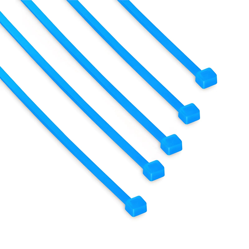 SFPS 100-Pack 4in.L x 0.1in.W Self-Locking Nylon Cable Ties, Blue SFPS