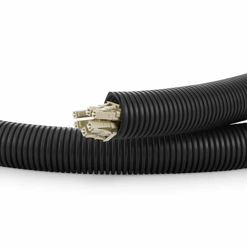 SFPS 25m (82ft) Black Flame Retardant Polypropylene Convoluted Tubing, 23mm Inside Diameter SFPS