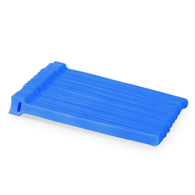 SFPS 100Pcs/Pack 8in.L x 0.5in.W T-type Reusable Cable Ties, Blue SFPS
