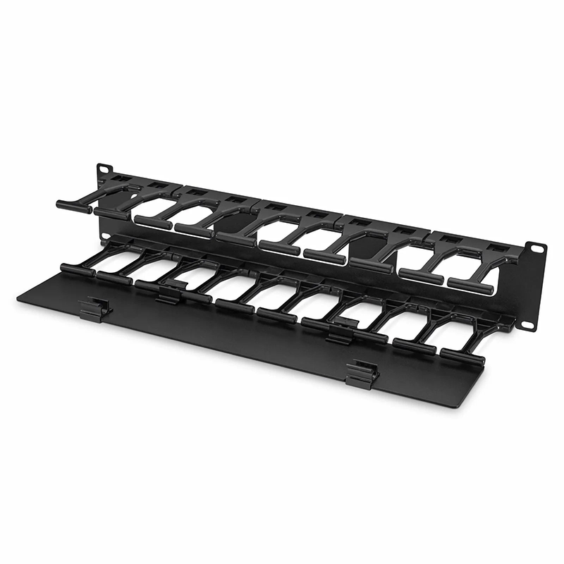 SFPS Horizontal Single Sided High Capacity Cable Manager, 2RU, Finger Duct with Cover, 4.56 in. Depth SFPS