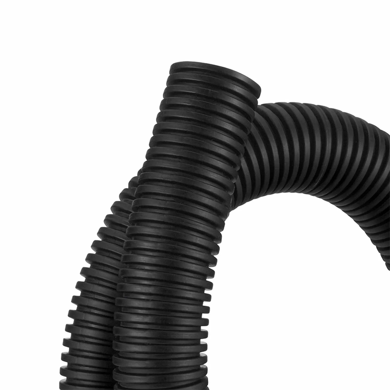 SFPS 25m (82ft) Black Flame Retardant Polypropylene Convoluted Tubing, 19mm Inside Diameter SFPS