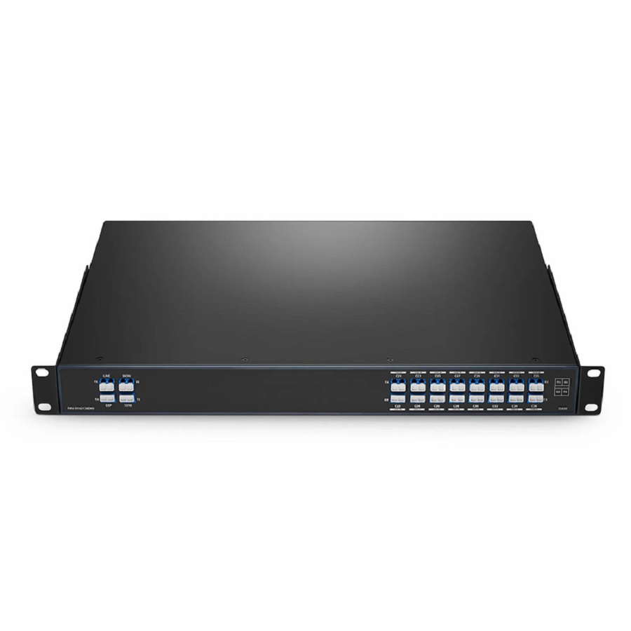 SFPS 16 Channels DWDM Mux Demux, 100GHz C21-C36, with Monitor, Expansion and 1310nm Port, 4.4dB Typical IL, LC/UPC, Dual Fiber, FMU 1U Rack Mount SFPS
