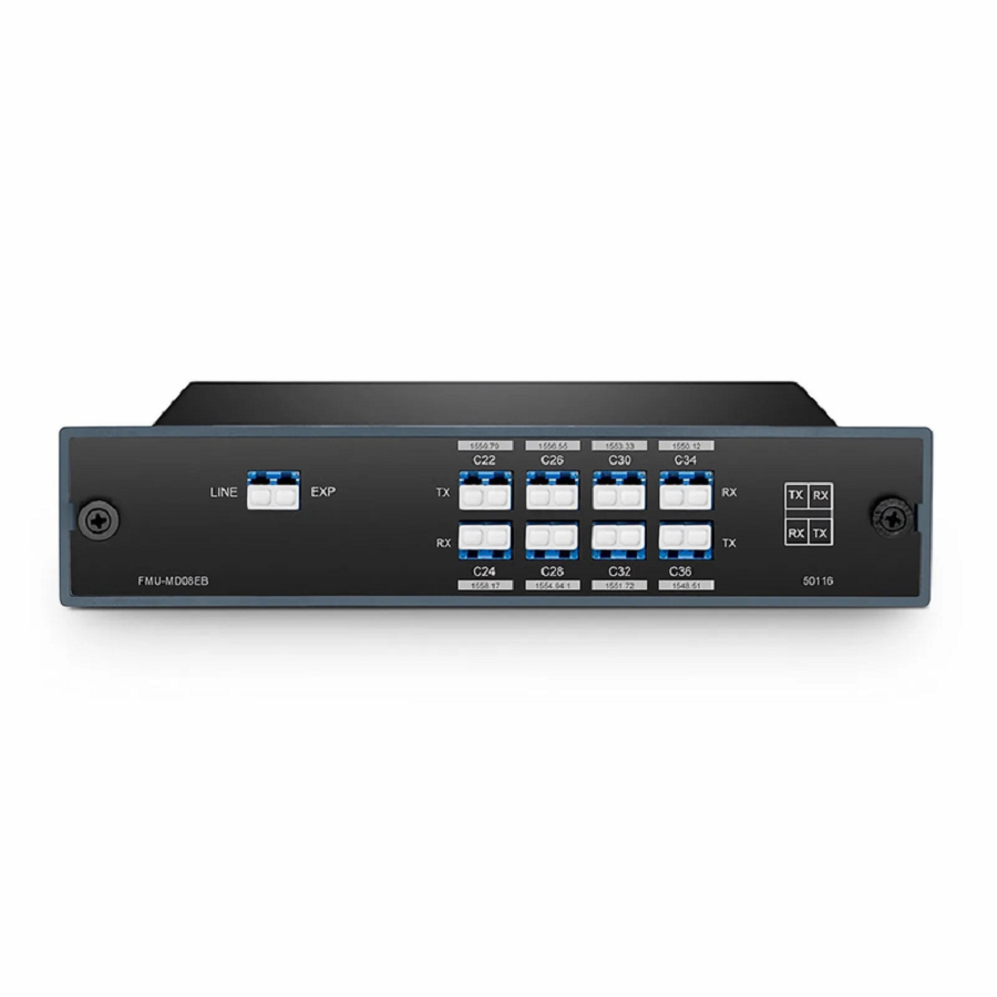 SFPS 8 Channels DWDM Mux Demux, 100GHz C22-C36, with Expansion Port, 4.2dB Typical IL, LC/UPC, Single Fiber, Side-B, FMU Plug-in Module SFPS