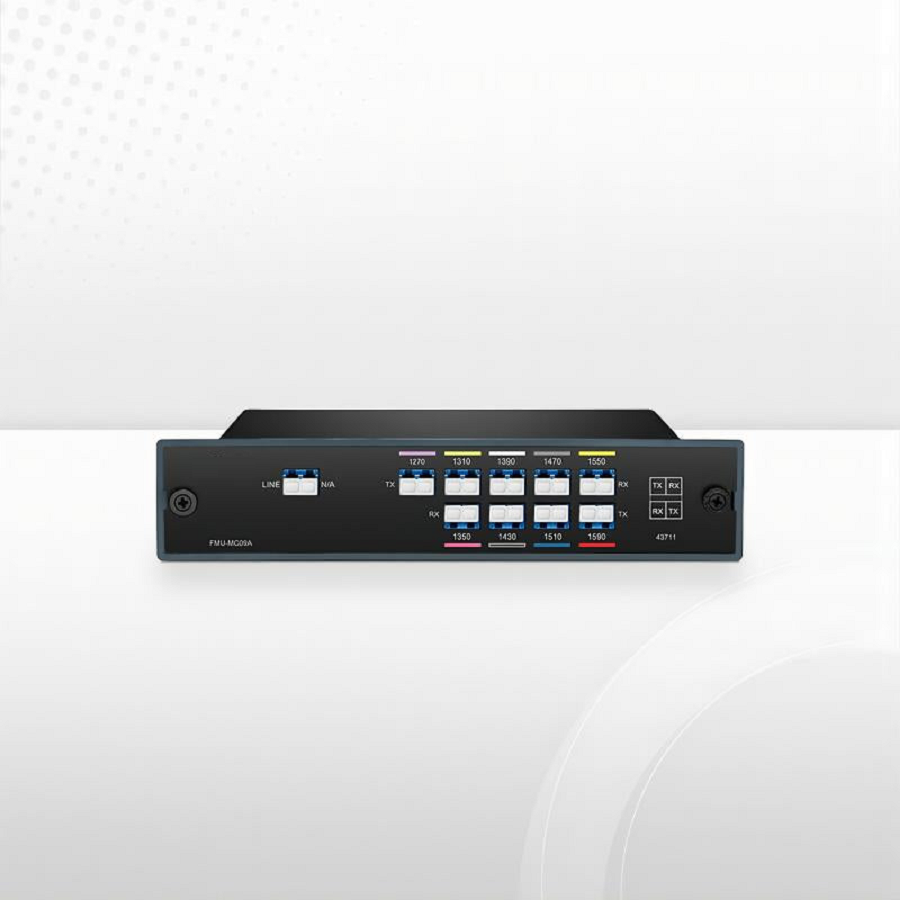 SFPS 9 Channels CWDM Mux Demux, 1270-1590nm, 2.4dB Typical IL, LC/UPC, Single Fiber, Side-A, FMU Plug-in Module SFPS