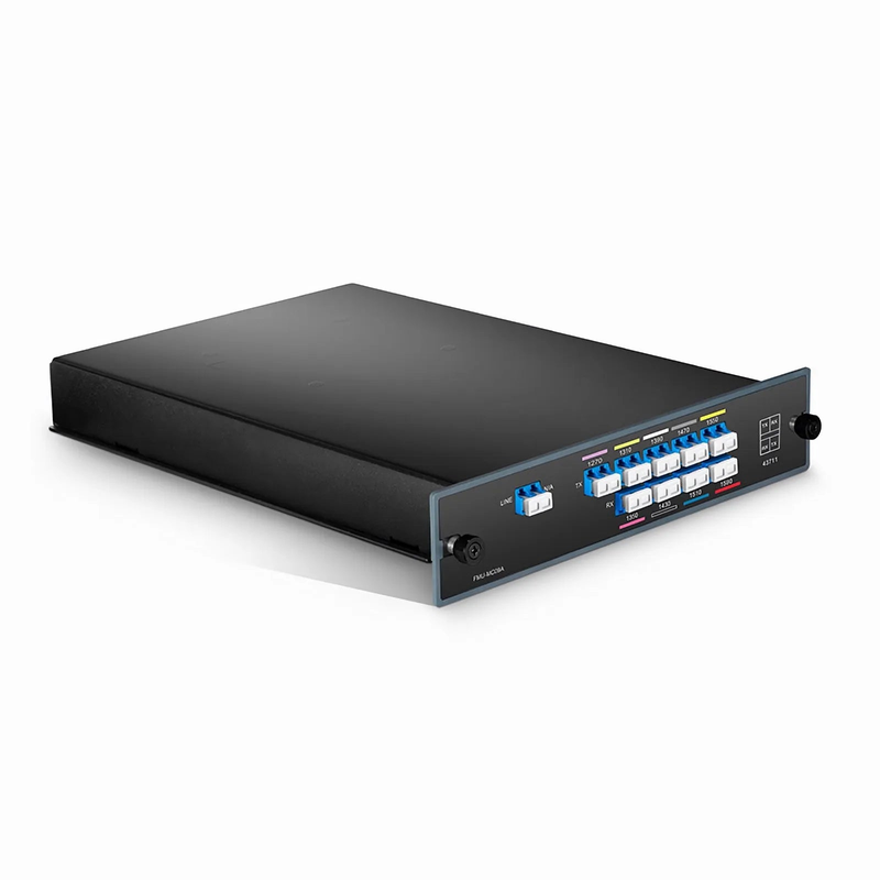 SFPS 9 Channels CWDM Mux Demux, 1270-1590nm, 2.4dB Typical IL, LC/UPC, Single Fiber, Side-A, FMU Plug-in Module SFPS