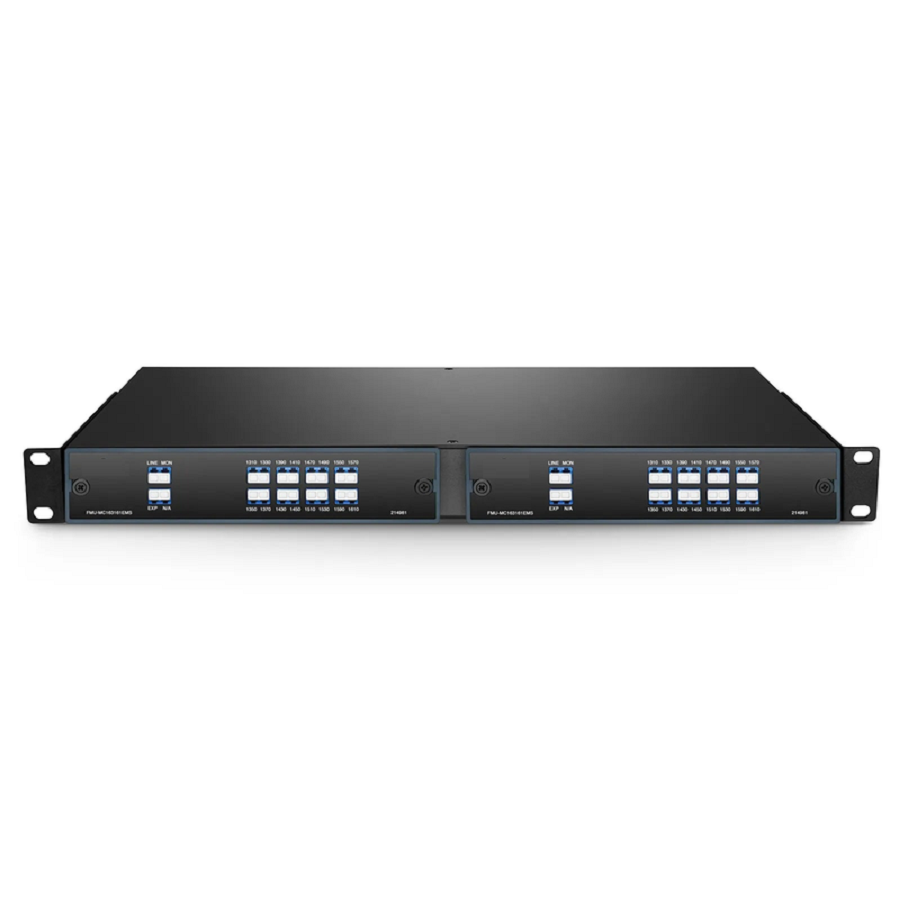 SFPS 16 Channels CWDM Mux or Demux, 1310-1610nm, with Monitor and Expansion Port, 4.5dB Typical IL, LC/UPC, Single Fiber, FMU Plug-in Module SFPS