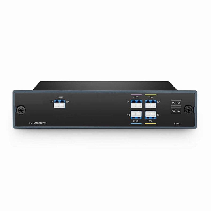 SFPS 4 Channels CWDM Mux Demux, 1270-1330nm, 1.0dB Typical IL, LC/UPC, Dual Fiber, FMU Plug-in Module SFPS