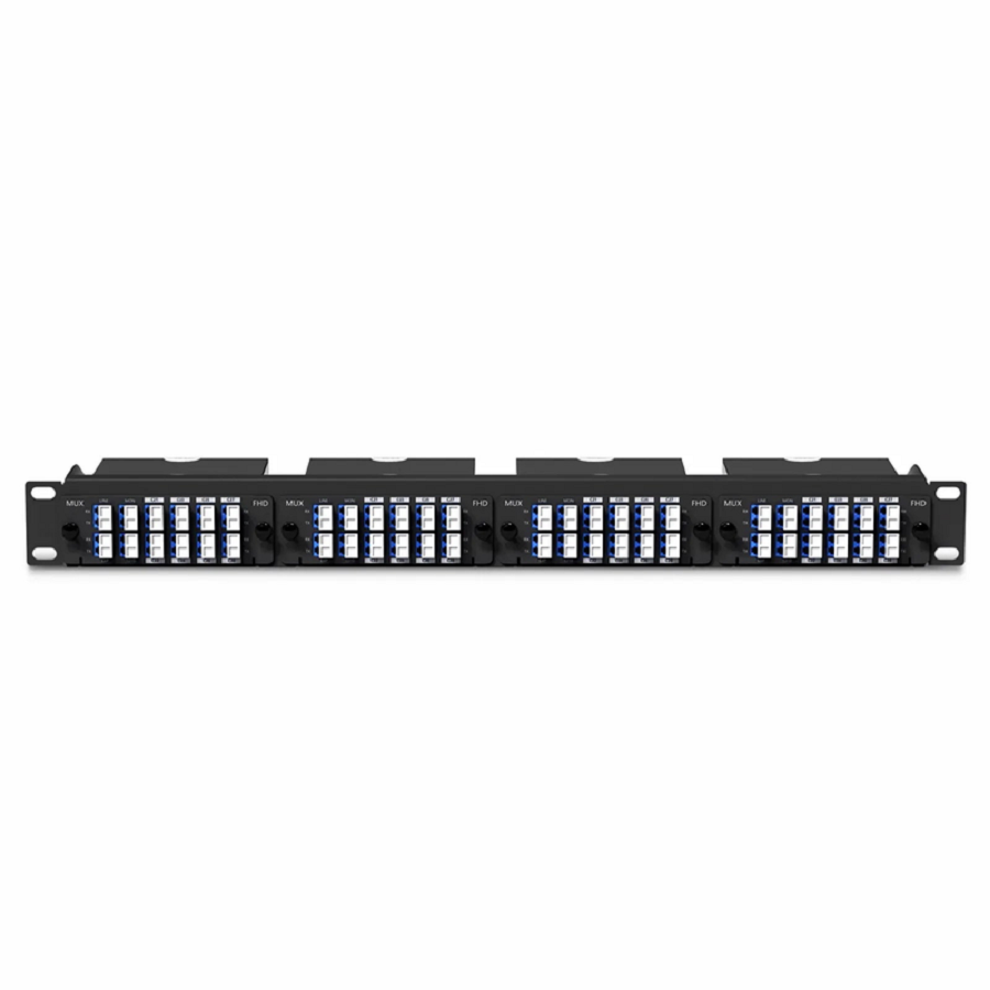 SFPS 8 Channels DWDM Mux Demux, 100GHz C21-C28, with Monitor, Expansion and 1310nm Port, 2.4dB Typical IL, LC/UPC, Dual Fiber, High Density, FHDA Plug-in Module SFPS