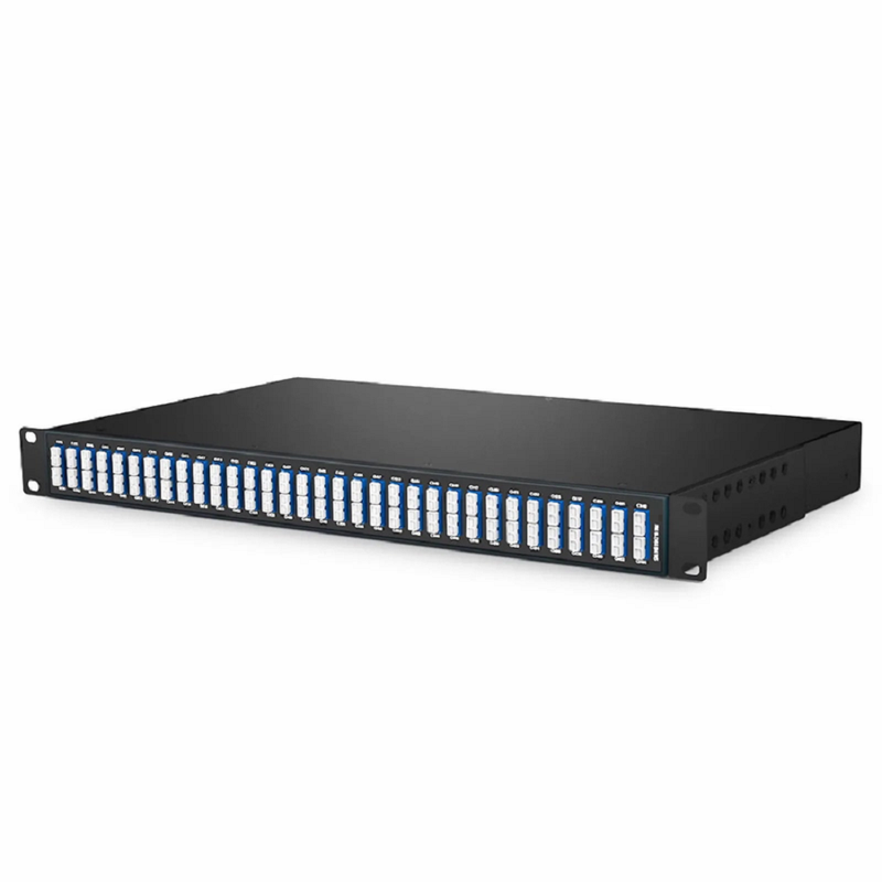 SFPS 64 Channels DWDM Mux Demux, Super C-band 75GHz 191.3625-196.0875THz, with Monitor Port, 5.8dB Typical IL, LC/UPC, Dual Fiber, FMU 1U Rack Mount SFPS