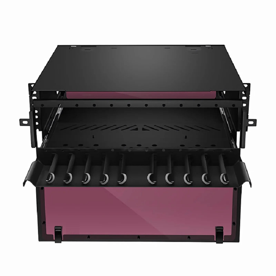 SFPS FHDA High Density 4U Rack Mount Enclosure Unloaded, Sliding Drawer, Holds up to 12 x FHDA Cassettes, Panels or Splice Trays, 432 Fibers (LC) SFPS