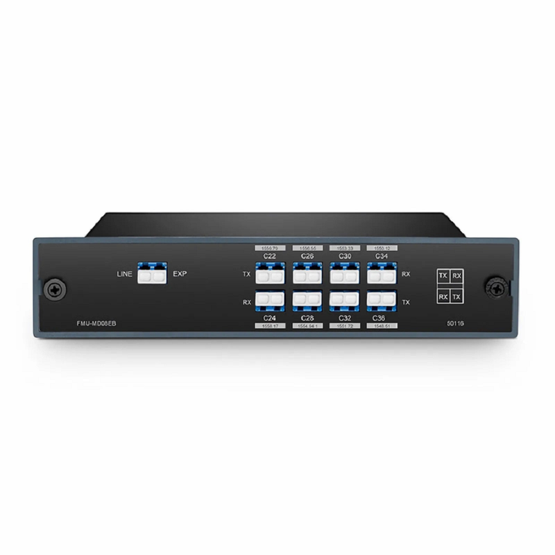 SFPS 9 Channels CWDM Mux Demux, 1290-1610nm, 2.4dB Typical IL, LC/UPC, Single Fiber, Side-B, FMU Plug-in Module SFPS
