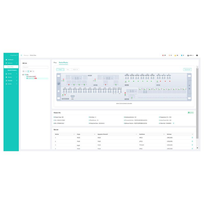SFPS AmpCon-T Management System forFOOTN/WDM Devices, Includes Visual Monitoring, Centralized Management and Intelligent Analysis SFPS