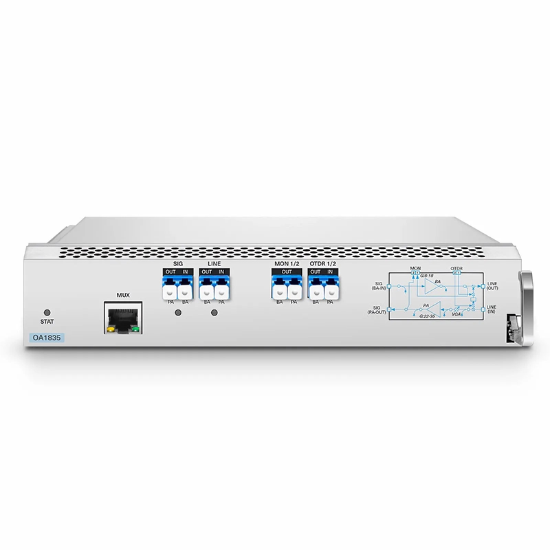 SFPS D7000 OA1835, DWDM EDFA Bidirectional Amplifier with PA 22-35dB and BA 8-18dB Gain, 21.5dBm Output for D7000 Series Managed Chassis, with Built in OSC, VOA SFPS