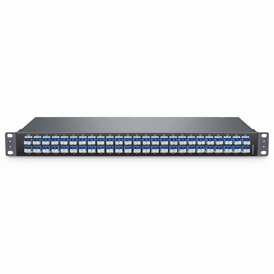 SFPS OMD48ECM, 48 Channels 100GHz C14-C61 Passive, Dual Fiber DWDM Mux and Demux with Monitor Port, LC/UPC, 1U Rack SFPS