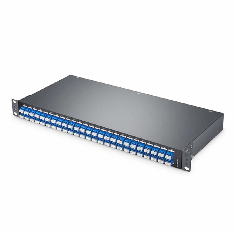 SFPS OMD48ECM, 48 Channels 100GHz C14-C61 Passive, Dual Fiber DWDM Mux and Demux with Monitor Port, LC/UPC, 1U Rack SFPS