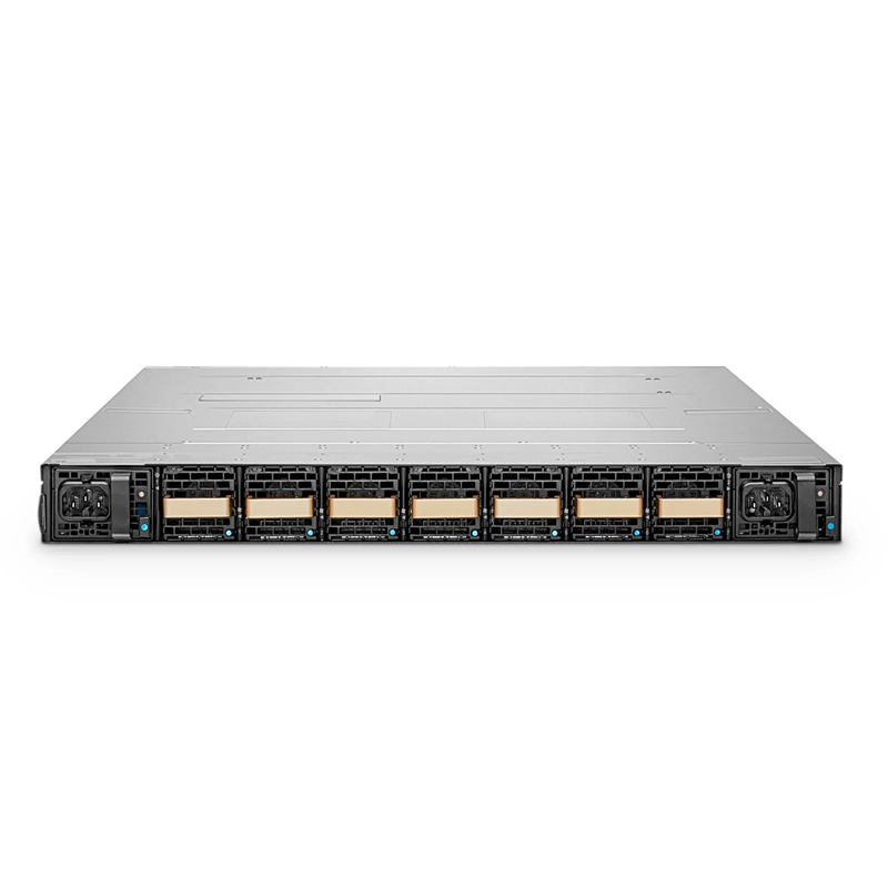 SFPS MQM9700-NS2F, NVIDIAA® 64-Port NDR 400G InfiniBand Data Center Switch, 32 OSFP Ports, Managed, x86 Dual Core, NVIDIA Quantum-2 Chip, P2C Airflow SFPS