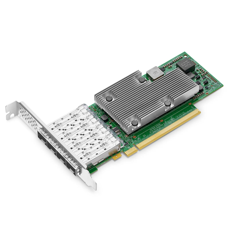 SFPS BroadcomA® BCM957504-P425G Ethernet Network Interface Card, P425G 25GbE Quad-port SFP28, PCIe 4.0 x16, Standard & Low Profile SFPS
