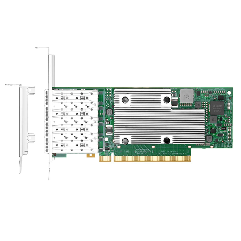 SFPS BroadcomA® BCM957504-P425G Ethernet Network Interface Card, P425G 25GbE Quad-port SFP28, PCIe 4.0 x16, Standard & Low Profile SFPS