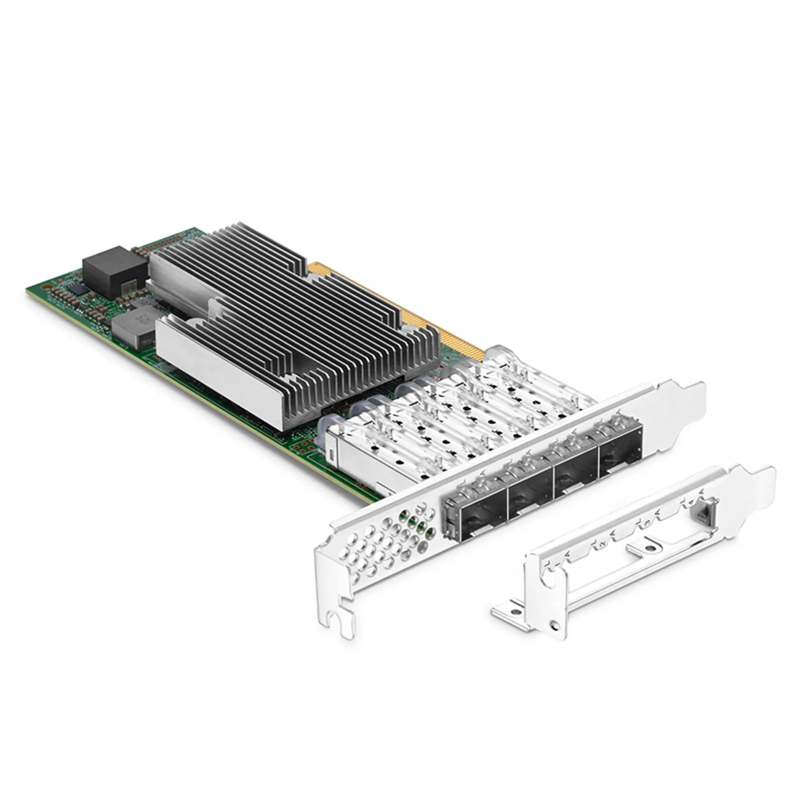 SFPS BroadcomA® BCM957504-P425G Ethernet Network Interface Card, P425G 25GbE Quad-port SFP28, PCIe 4.0 x16, Standard & Low Profile SFPS