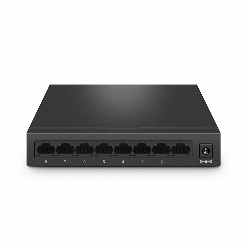 SFPS S1900-8T, 8-Port Gigabit Ethernet L2 Unmanaged Switch, 8x 10/100/1000BASE-T RJ45, Metal, Fanless, Desktop/Wall-Mount SFPS