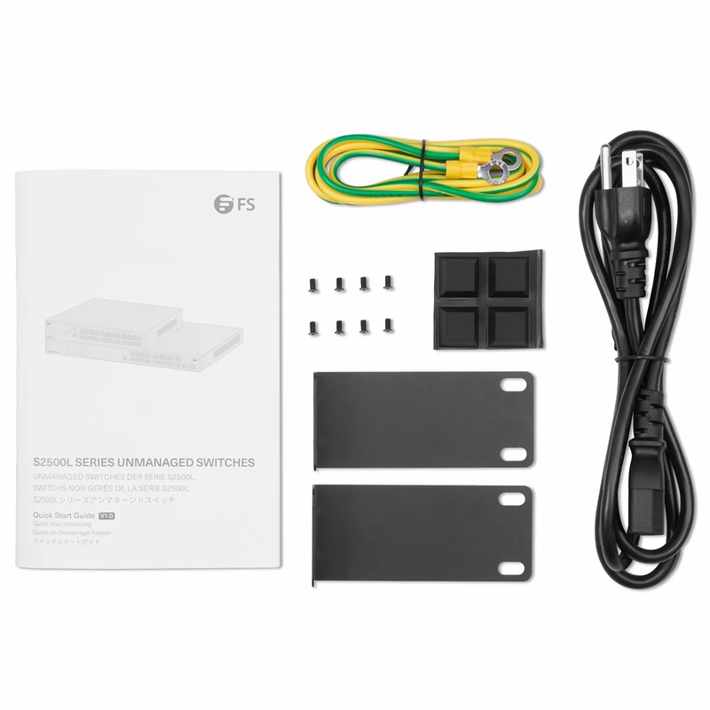 SFPS S2500L-24T, 24-Port Gigabit Ethernet L2 Unmanaged Switch, 24 x 10/100/1000M Gigabit RJ45, Fanless, Desktop/Rackmount SFPS