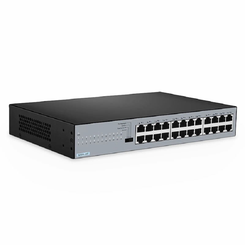 SFPS S2500L-24T, 24-Port Gigabit Ethernet L2 Unmanaged Switch, 24 x 10/100/1000M Gigabit RJ45, Fanless, Desktop/Rackmount SFPS