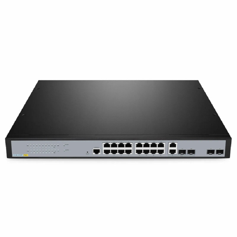 SFPS S3260-16T4FP, 16-Port Gigabit Ethernet L2+ PoE+ Switch, 16 x PoE+ Ports @250W, with 2 x 1Gb SFP Uplinks and 2 x Combo SFP Ports, Support IEEE 802.3af/at SFPS