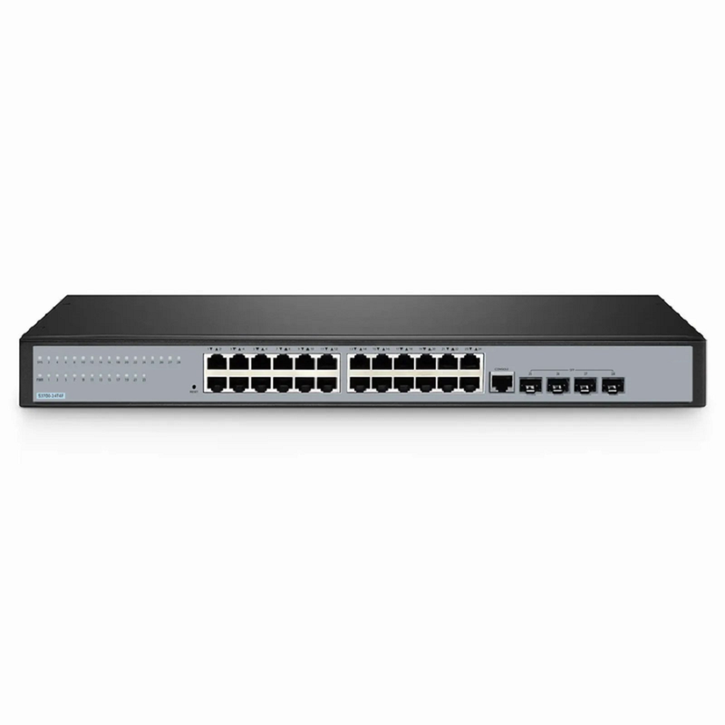 SFPS S3700-24T4F, 24-Port Gigabit Ethernet L2+ Switch, 24 x Gigabit RJ45, with 4 x 1Gb SFP Uplinks, Fanless SFPS