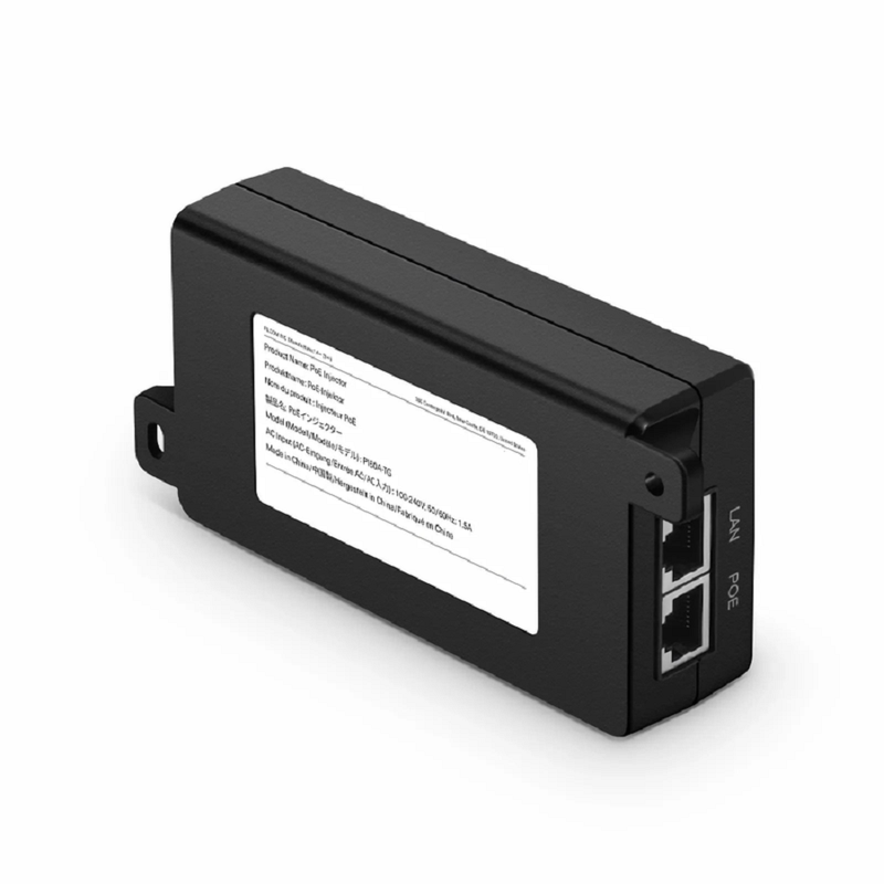 SFPS Single Port 10/100/1000M Gigabit PoE++ Injector, PoE Port @ 60W SFPS