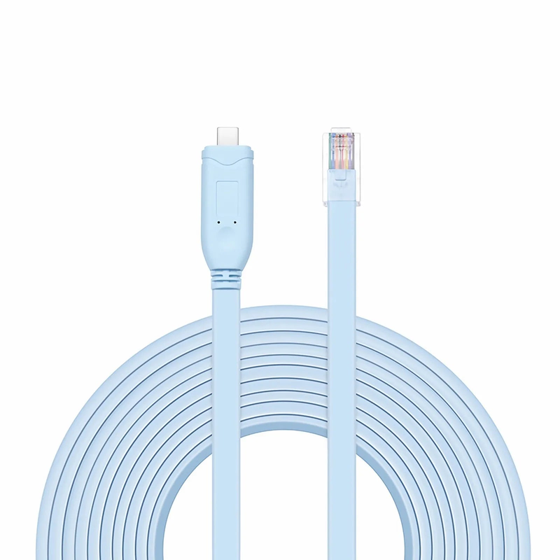 SFPS 7ft (2m) USB C (Male) to RJ45 (Male) Console Cable, Blue SFPS