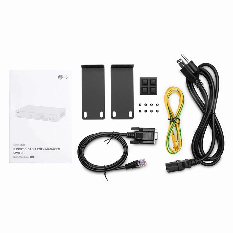 SFPS S3260-8T2FP, 8-Port Gigabit Ethernet L2+ PoE+ Switch, 8 x PoE+ Ports @240W, with 2 x 1Gb SFP Uplinks, Support IEEE 802.3af/at SFPS