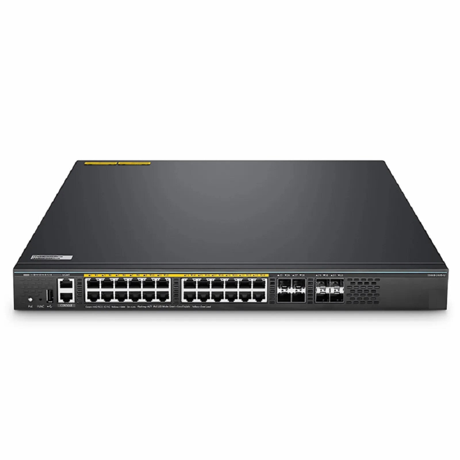SFPS S5860-24XB-U, 24-Port Ethernet L3 PoE++ Switch, 24 x 10GBASE-T/Multi-Gigabit, 4 x 10Gb SFP+, with 4 x 25Gb SFP28 Uplinks, Support Stacking, Broadcom Chip SFPS