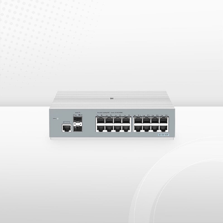 SFPS S3100-16TF, 16-Port Gigabit Ethernet L2+ Switch, 16 x 1Gb RJ45, with 2 x 1Gb SFP Uplinks, Broadcom Chip, Fanless SFPS