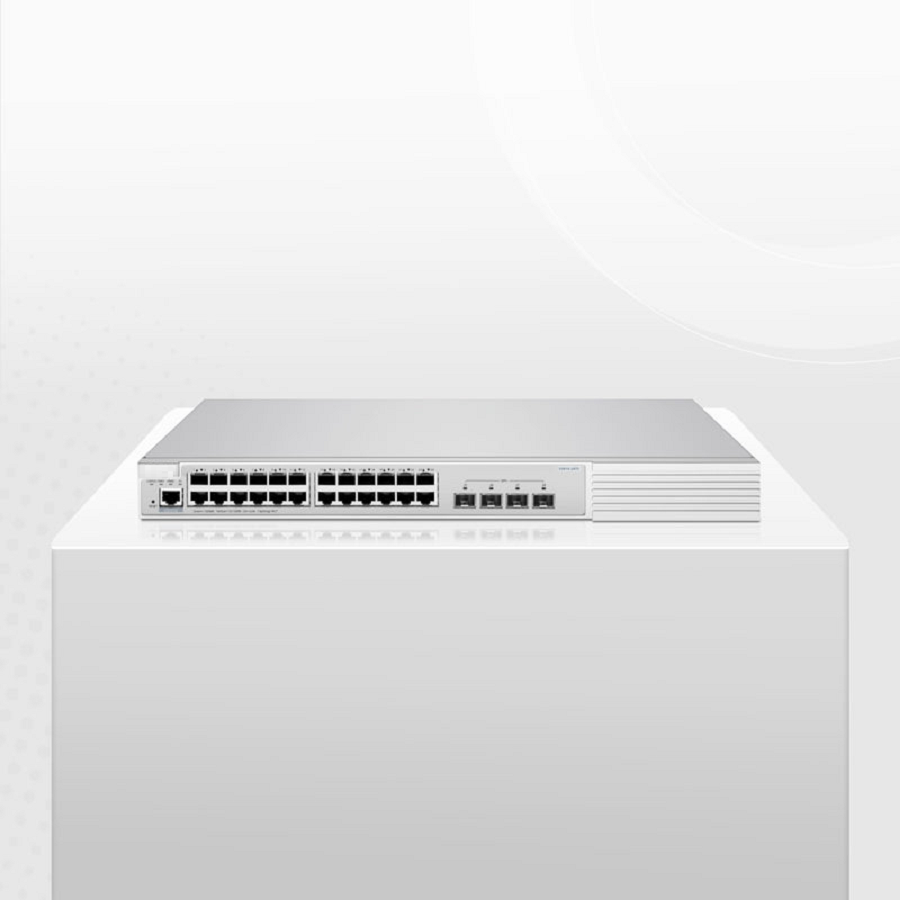 SFPS S3910-24TS, 24-Port Gigabit Ethernet L2+ Switch, 24 x Gigabit RJ45, with 4 x 10Gb SFP+ Uplinks, Stackable Switch, Broadcom Chip SFPS