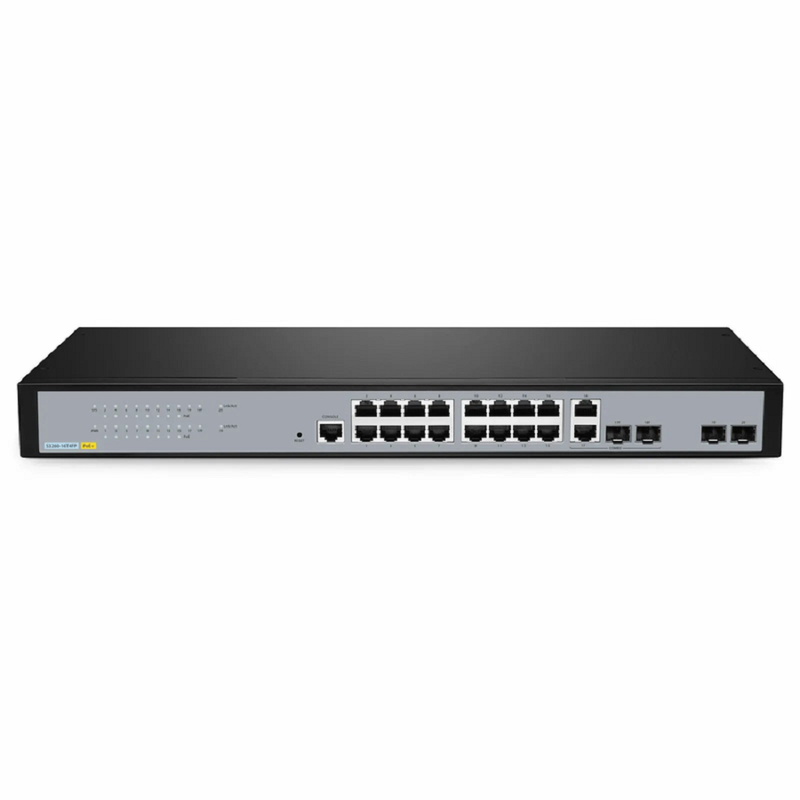 SFPS S3260-16T4FP, 16-Port Gigabit Ethernet L2+ PoE+ Switch, 16 x PoE+ Ports @250W, with 2 x 1Gb SFP Uplinks and 2 x Combo SFP Ports, Support IEEE 802.3af/at SFPS