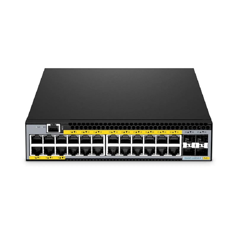 SFPS S3400C-24MG4S-P, 24-Port Ethernet L2+ PoE+ Switch, 24 x 2.5GBASE-T/Multi-Gigabit, with 4 x 10Gb SFP+ Uplinks SFPS