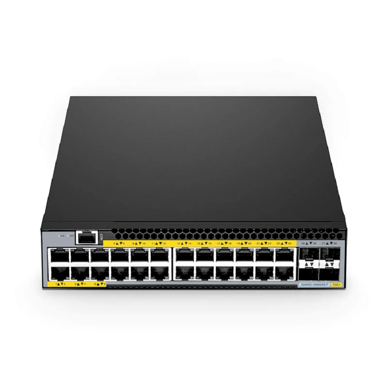 SFPS S3400C-24MG4S-P, 24-Port Ethernet L2+ PoE+ Switch, 24 x 2.5GBASE-T/Multi-Gigabit, with 4 x 10Gb SFP+ Uplinks SFPS