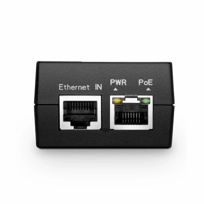SFPS Single Port 10/100/1000M Gigabit PoE Injector, PoE Port @ 18W SFPS