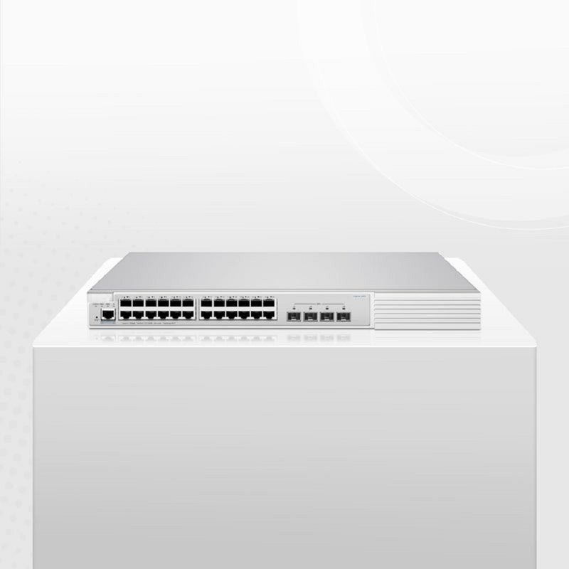 SFPS S3910-24TS, 24-Port Gigabit Ethernet L2+ Switch, 24 x Gigabit RJ45, with 4 x 10Gb SFP+ Uplinks, Stackable Switch, Broadcom Chip SFPS