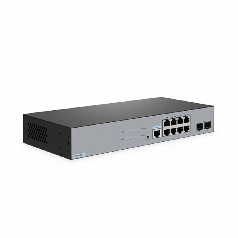 SFPS S2805S-8TF, 8-Port Gigabit Ethernet L2 Smart Managed Switch, 8 x Gigabit RJ45, with 2 x 1Gb SFP Uplinks, Fanless SFPS