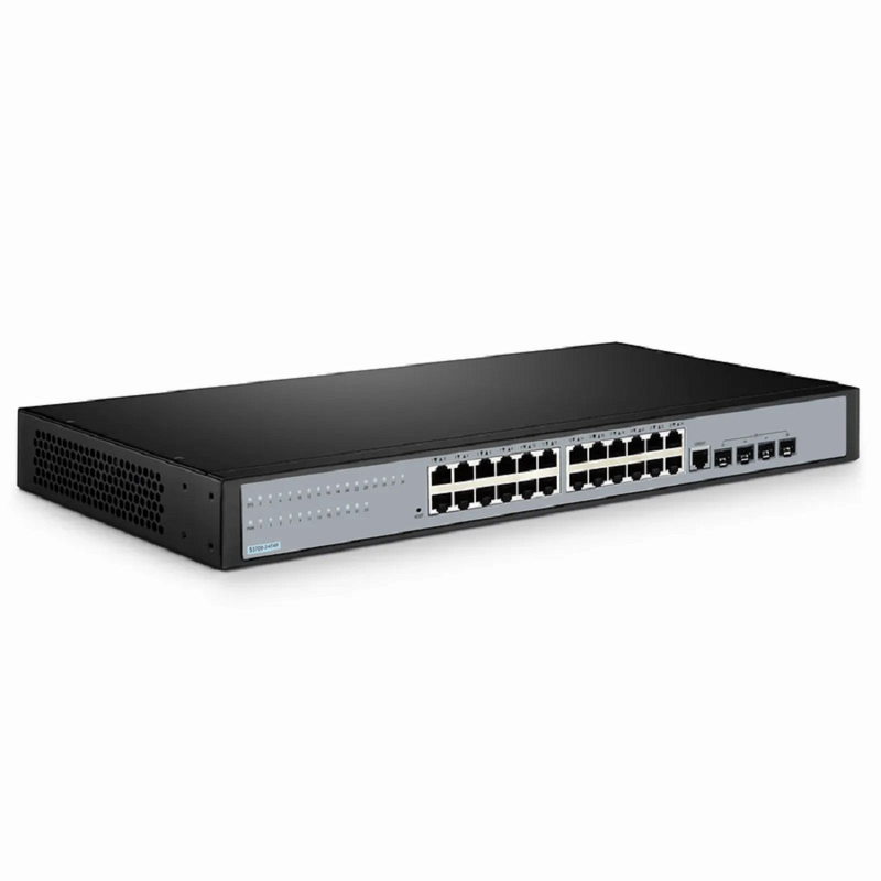 SFPS S3700-24T4F, 24-Port Gigabit Ethernet L2+ Switch, 24 x Gigabit RJ45, with 4 x 1Gb SFP Uplinks, Fanless SFPS