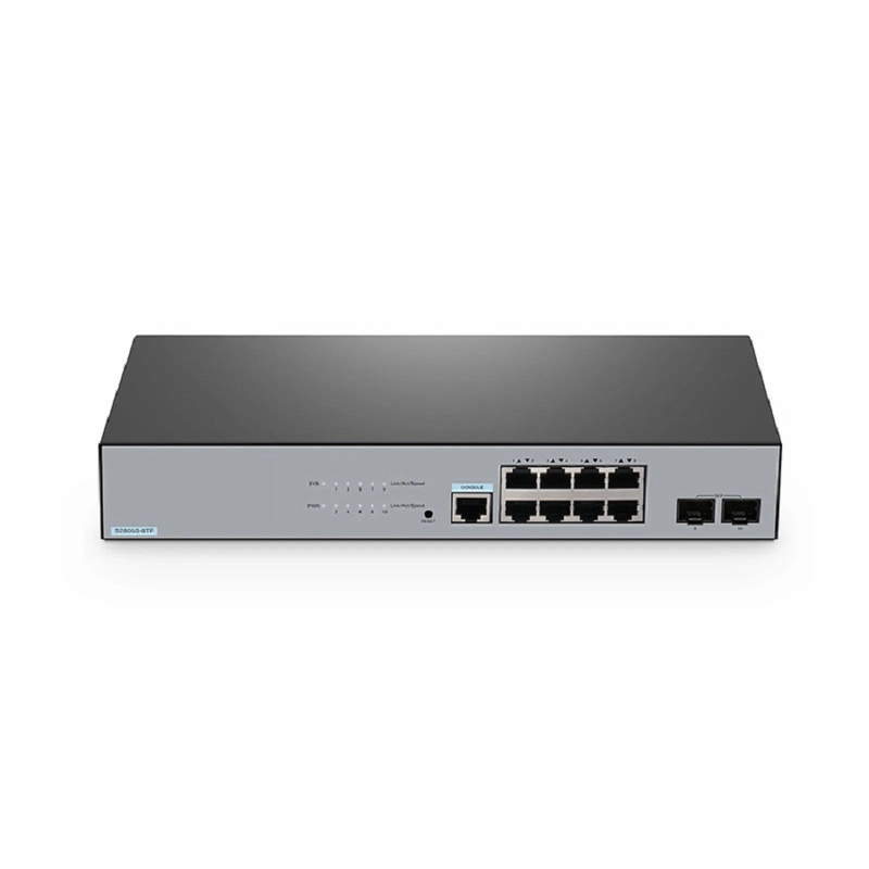 SFPS S2805S-8TF, 8-Port Gigabit Ethernet L2 Smart Managed Switch, 8 x Gigabit RJ45, with 2 x 1Gb SFP Uplinks, Fanless SFPS