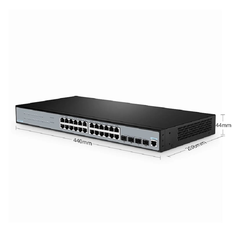SFPS S2805S-24TF, 24-Port Gigabit Ethernet L2 Smart Managed Switch, 24 x Gigabit RJ45, with 4 x 1Gb SFP Uplinks, Fanless SFPS